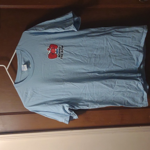 Hello Kitty Team behind the bow sz LG Port & company back hit graphic baby blue - Picture 2 of 7
